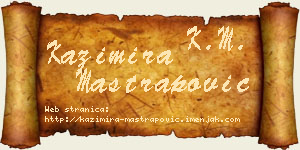 Kazimira Maštrapović vizit kartica